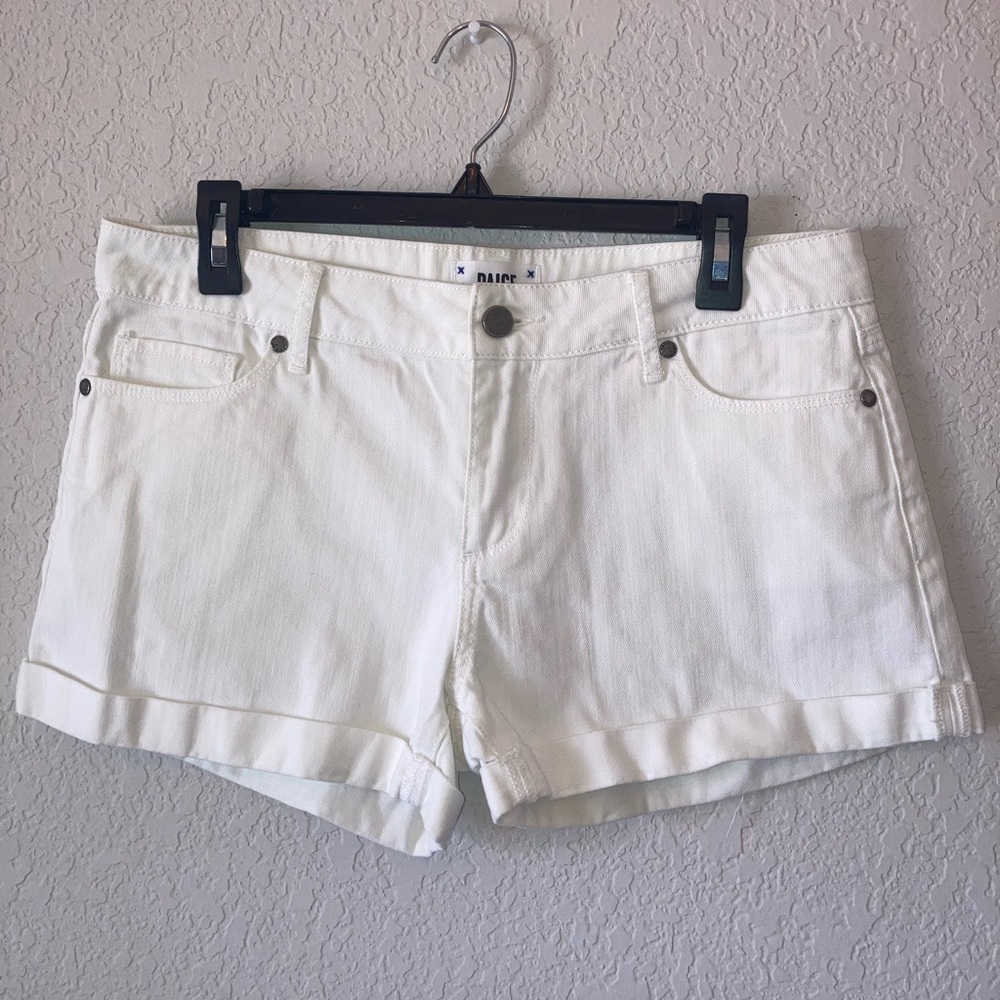 Paige white jean shorts size 29